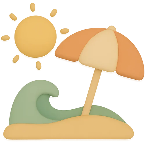 A personalized children's book adventure to the beach