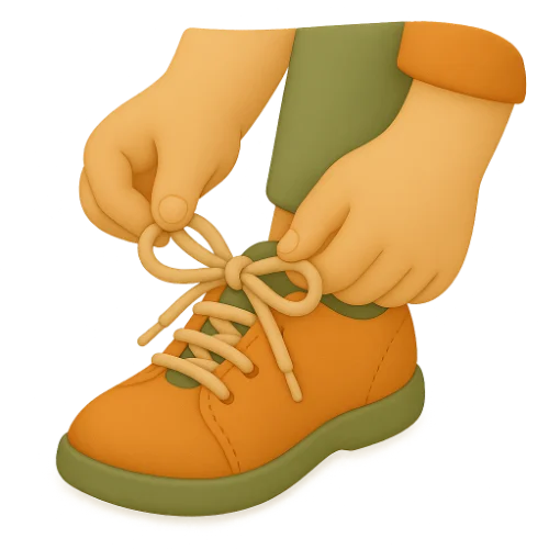 A personalized children's book about learning to tie shoelaces