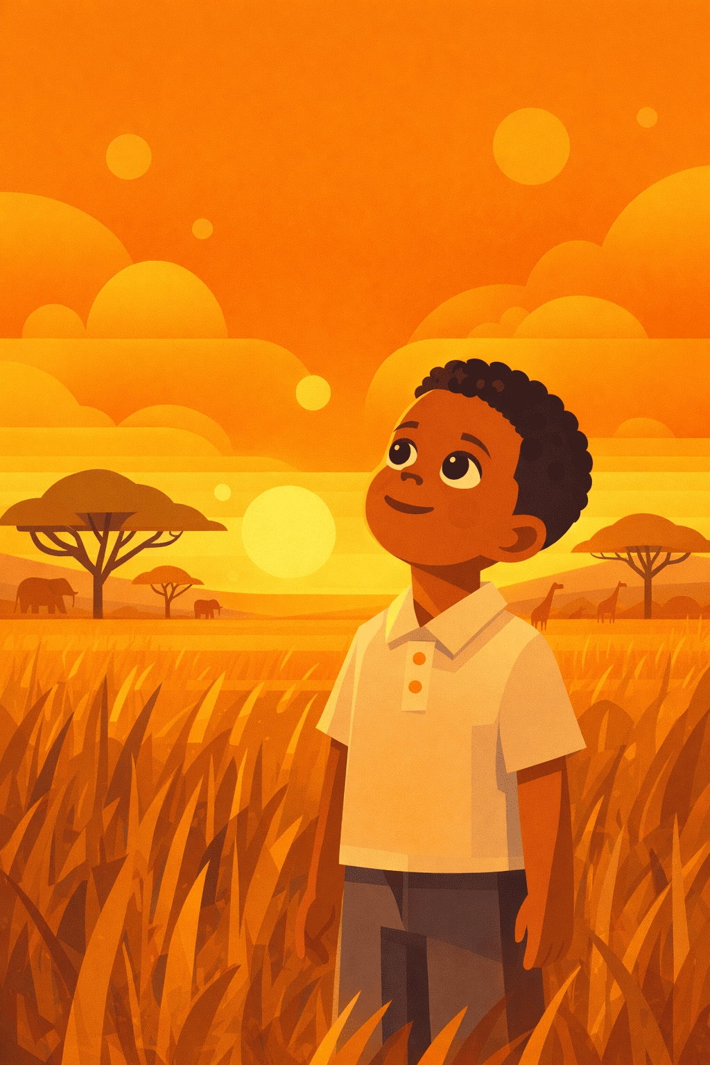 Under the golden savanna sky