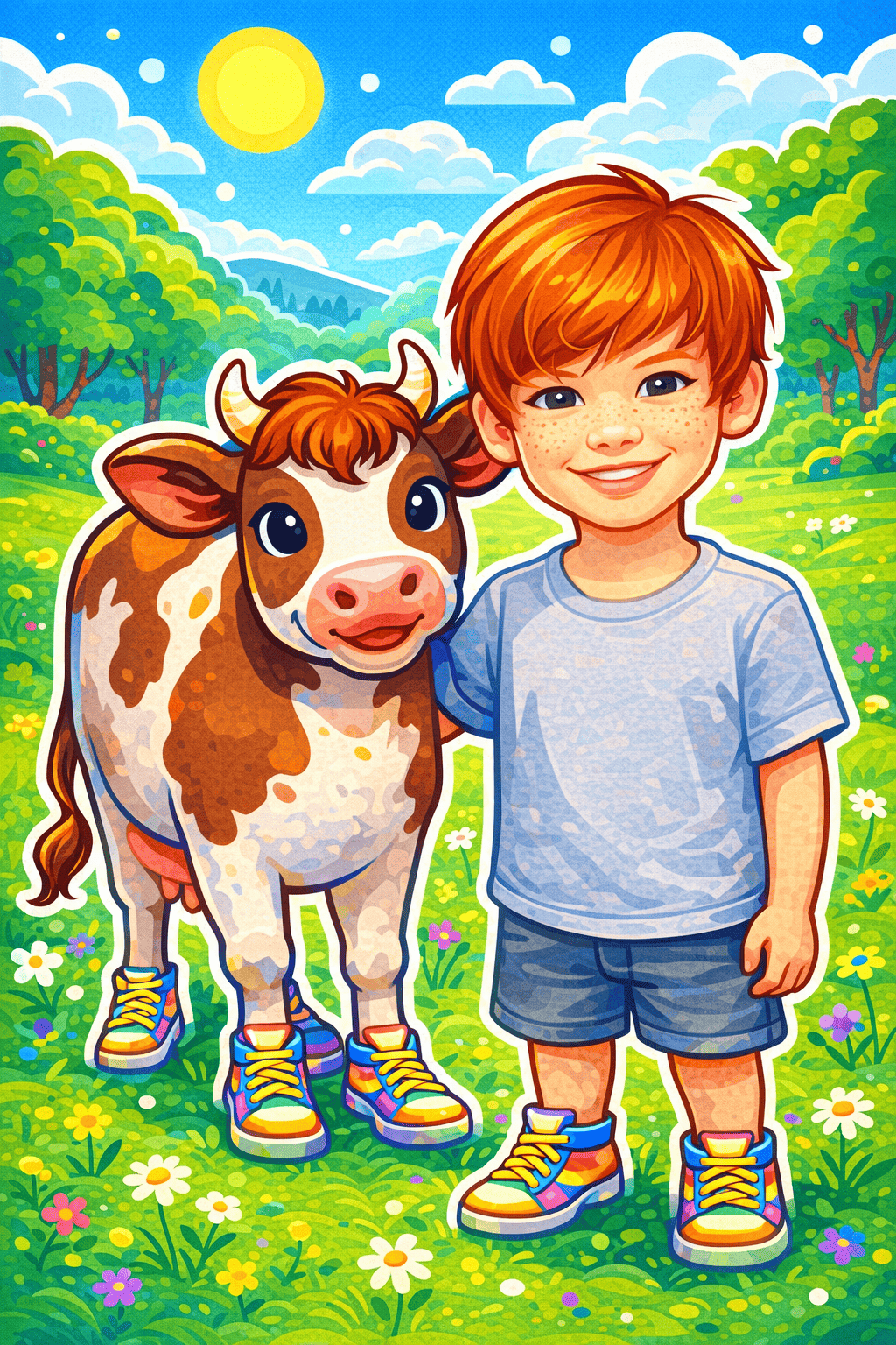 The cow with sneakers