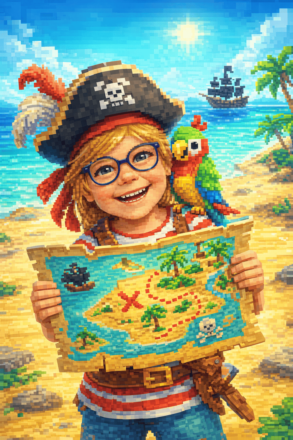 Illustration for The treasure map of captain brush