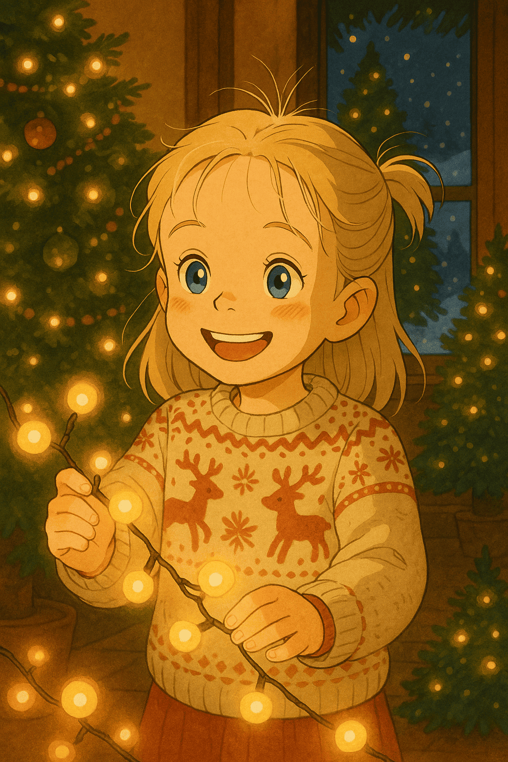 Christmas lights and cinnamon scents