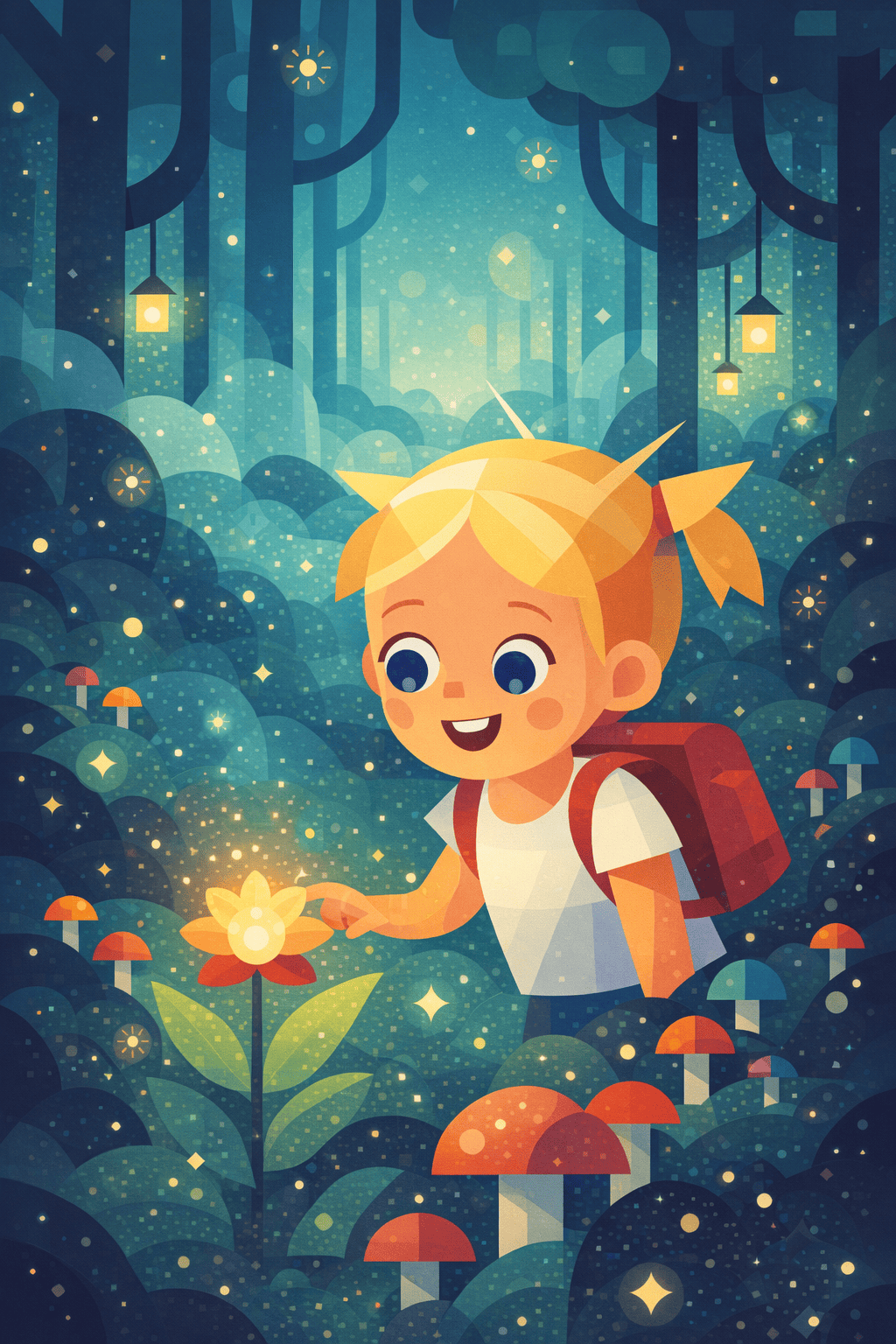 Illustration for The secret of the magic forest