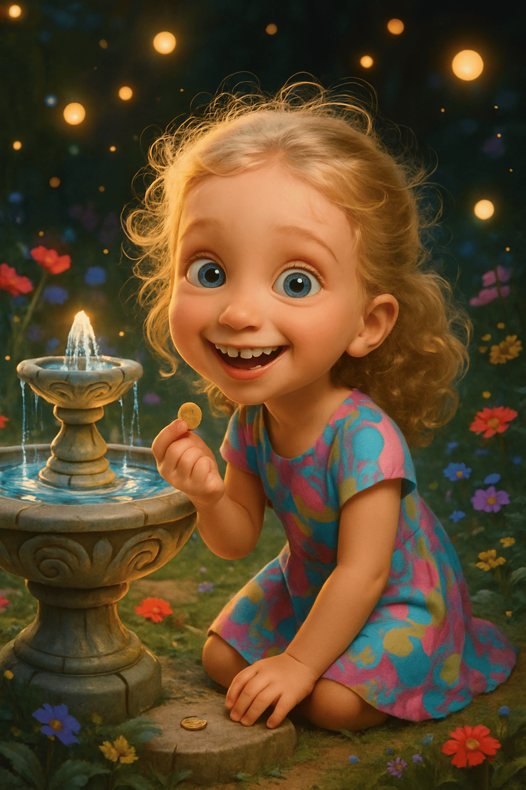 The enchanted wish fountain