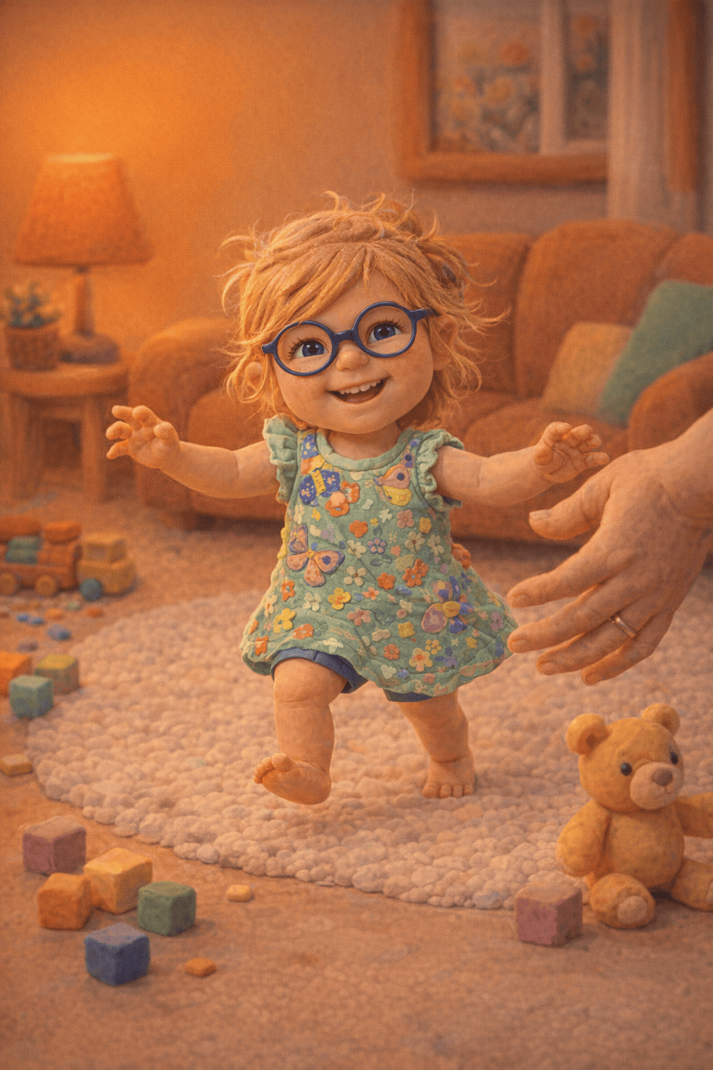 Illustration for The first footsteps