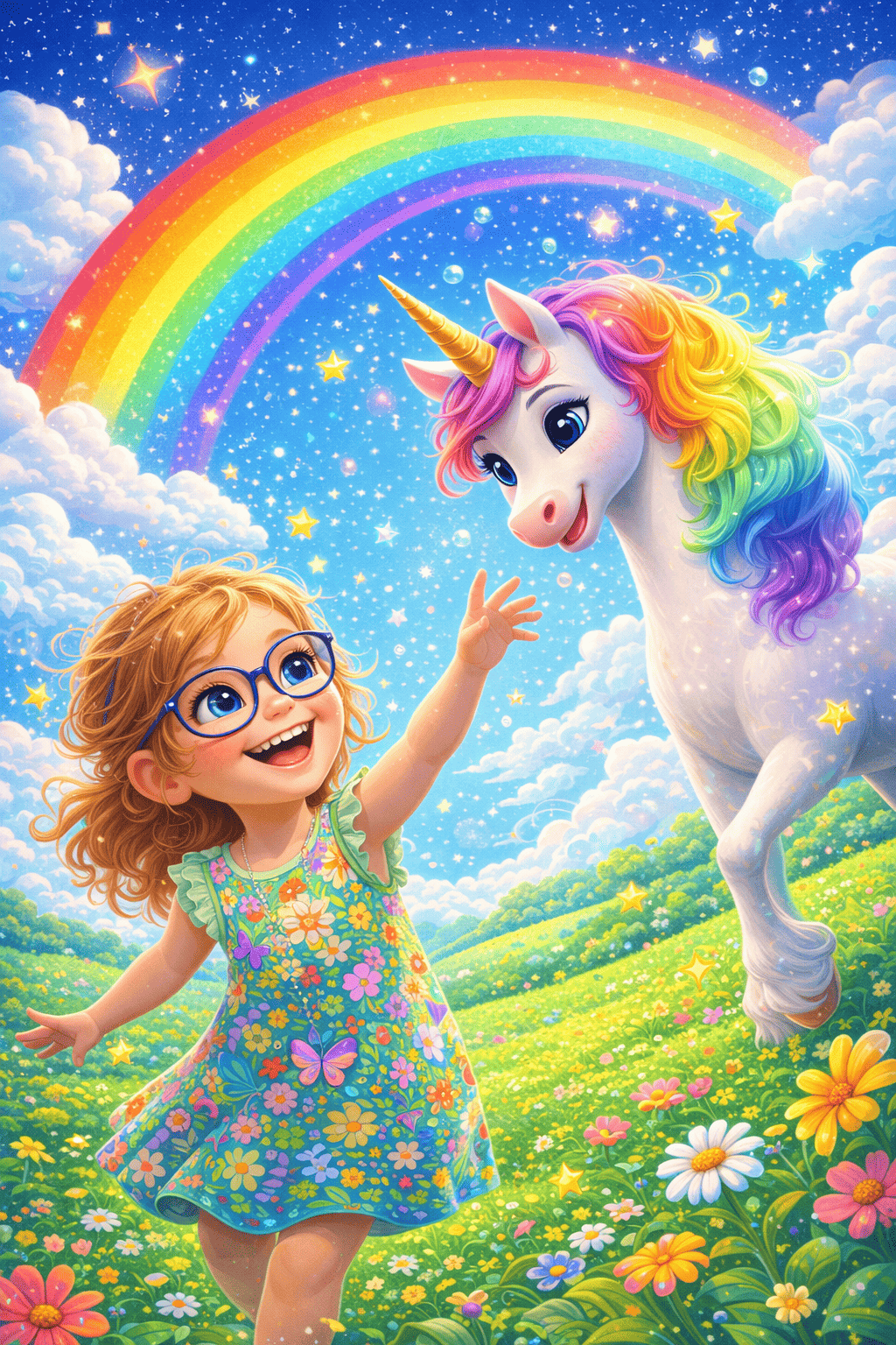 Illustration for The rainbow of the unicorn