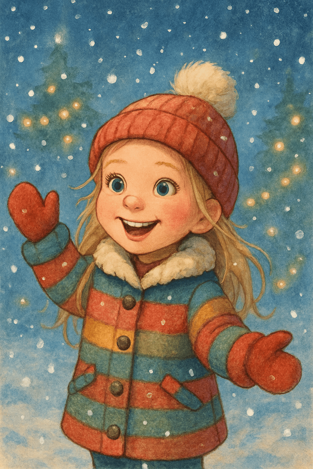 Christmas magic in the snowflakes