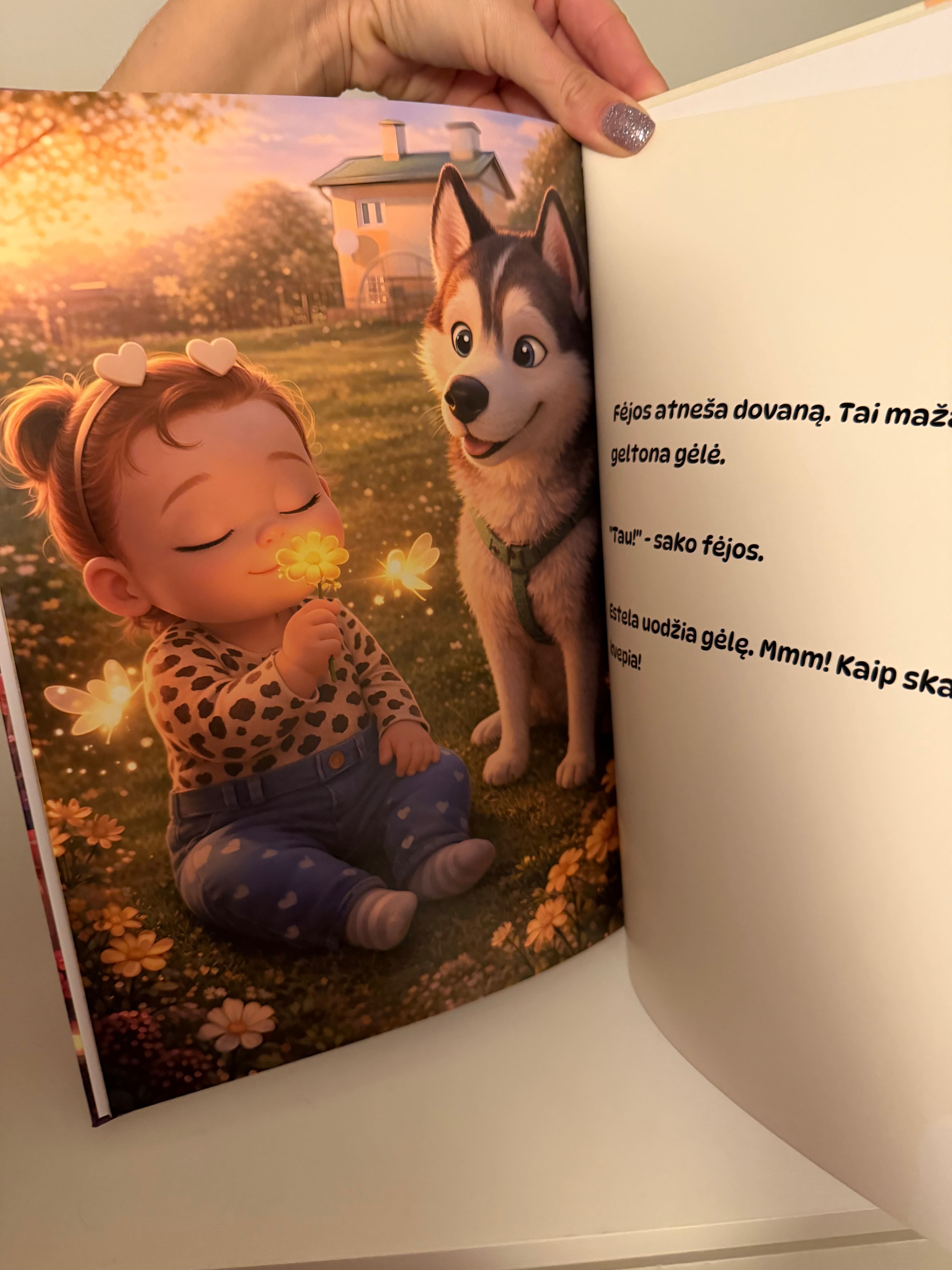 Photo of personalised children's book by Jūratė